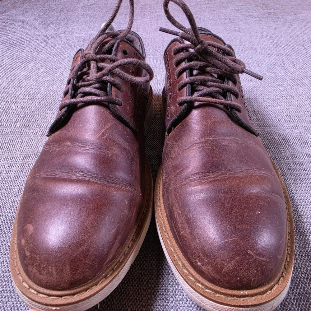 Cole Haan Grand 360 C35083 Men 9M Brown Wingtip Oxford Brogue Dress Shoes